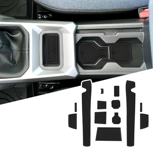 LFOTPP Compatible with Dacia Duster 3 III 2024 2025 Non-Slip Rubber Mat Set, Centre Console Drink Holder, Anti-Dust, Non-Slip Mats, Duster III P1310 Accessories (Black)