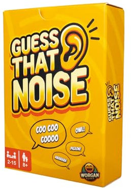 Worgan Games Funny Sound Impressions Party Game - Guess That Noise ﻿| Fun for Family & Friends | 2-15 Players, Ages 8+ | Perfect for Kids, Teens, Adults