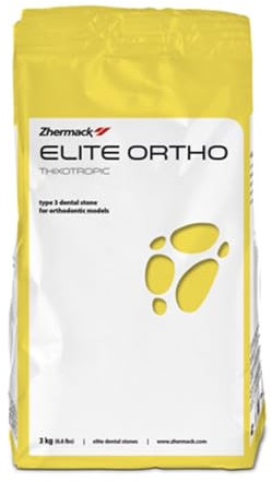 Yeso blanco Elite Ortho 3kg Zhermack – Escayola Tipo 3 de fraguado controlado – Yeso de modelado alta resistencia y dureza – Uso en Odontología, escultura, medicina, restauración y joyería.