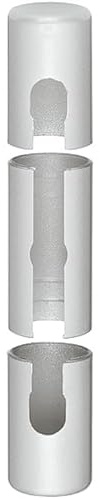 cyclingcolors 2x Zierhülse türband Abdeckhauben türscharnier rund Fenster Tür Scharnier Kappe Schutz Möbel Abdeckappen, 20mm weiß Länge 119mm Kunststoff