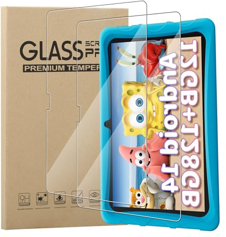 MEMELOKA Schutzfolie für BESTTAB Children's Tablet 10 Zoll/FEZAWIO F11/FEZAWIO F10, 2 Stück [Hohe Empfindlichkeit][Anti-Bläschen] 9H Härte Anti-Kratzen Gehärtetes Glas Displayschutz