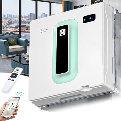 Kit De Limpieza AutomáTica De Ventanas, MáQuina Limpiadora AutomáTica De Ventanas Con Doble Pulverizador De Agua, Potencia De SuccióN De 2800 Pa | AnticaíDa
