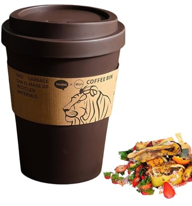Générique Poubelle | Mini Poubelle Tasse À Café Avec Couvercle,Couvercle Battant Capacité pour Salle de Bain, Jardin, Bureau, Cuisine, Chambre et Espaces Restreints