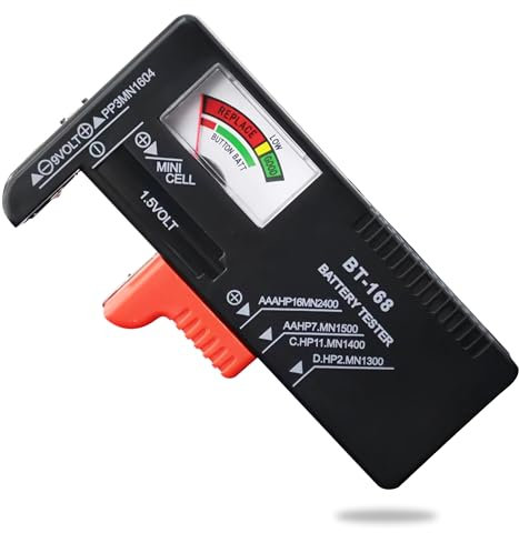 Dlyfull Magnetic Battery Tester Universal Battery Checker for AA AAA C D 9V 1.5V Button Cell Batteries, Requires No Battery to Operate