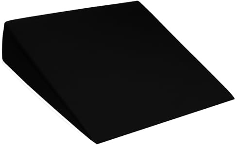 David & Amaya 11° Wedge Seat Cushion for Back Pain & Posture Support – High Density Foam – 37x37x9cm Wedge Pillow for Car & Office Chairs, Lumbar & Sciatica Relief – Black