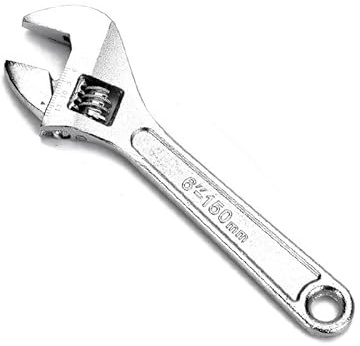 1 chiave regolabile da 6 pollici, grande apertura, manico lungo, chiave universale in acciaio al carbonio, strumenti for riparazioni manuali da officina meccanica