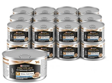PURINA PRO PLAN Veterinary Diets NF Renal Function Advanced Care Katze Mousse | 24 x 195 g | Diätalleinfuttermittel für ausgewachsene Katzen | Zur Unterstützung der normalen Nierenfunktion