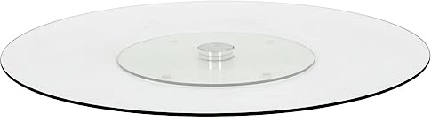Générique Assiette de Service rotative Transparent 60 cm Verre trempé, Arts de la Table & Arts culinaires, Arts de la Table, Vaisselle de Service, Plats de Service, Transparent (Poids 4.35KG)