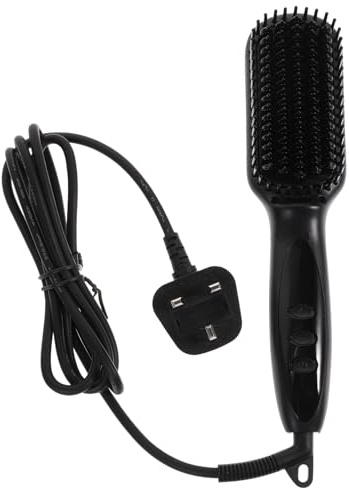 PRETYZOOM Elektrische Haarglättungsbürste mit 6 Temperaturstufen Hitzebeständiger Kamm Multifunktionaler Bart und Haarstyler für Männer und Frauen
