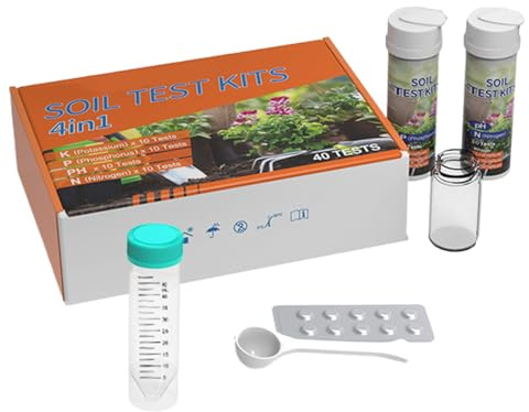 Terreau végétal - Kit de testeur de nutriments pour Sol - Analyseur de Test d'azote, phosphore, Potassium, pH, Gestion des Engrais de Jardin, Serre, Ferme, pelouse - ornementales, vignes