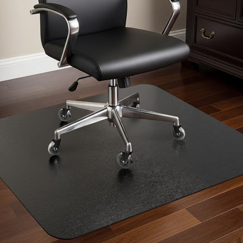 COSYLAND Carpet Protector Chair Mat for Home and Office Floor – Heavy Duty Office Chair Mat for Carpeted and Hardwood Floor, Black Anti-slip Wood/Tile Protector (90 x 120 CM)