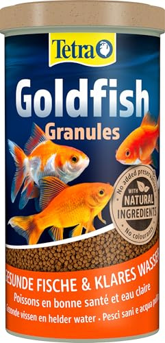 Tetra Goldfish Granules - Alimento granulado para carpines dorados y otros peces de agua fría, lata 1 L
