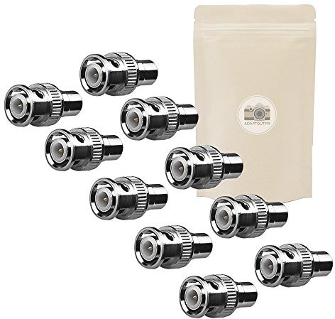 10x Adattatore BNC Maschio RCA Femmina coassiale - Connettore video e s-video - Adaptout marca francese