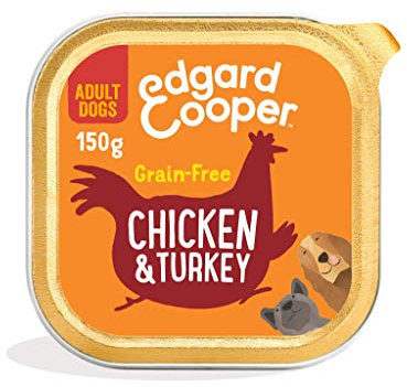 Edgard & Cooper Chicken & Turkey Cibo umido Grain-Free per Cane da 150 gr Con Pollo e Tacchino