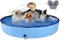 Richino Piscina per Cani, Gatti, Bagno per Cani, Piscina Piegevole, Antiscivolo in PVC, Resistente all'Usura (120 x 30 cm)