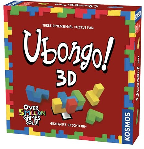 Thames & Kosmos Ubongo 3D | 3D Speed Puzzle Game | Race the Timer, Collect Gems | 671 Puzzles | 4 Difficulty Levels | 1–4 Players | Ages 8+ | Made in Germany