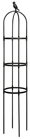 JKIOHO 59Inch Garden Obelisk Trellis,Tower Obelisk Trellis for Climbing Plants,Wrought Metal Trellis Flower Support for Climbing Vines, Rose and Plants, Outdoor Tall Tower