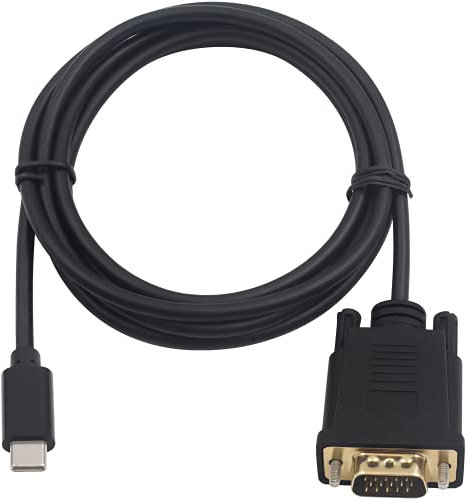 Duttek USB C auf VGA Kabel (1,8 m), USB Typ C Stecker auf VGA Stecker Adapter Kabel 1080p, für Computer, Monitor, Projektor, Fernseher (Thunderbolt Wird Nicht unterstützt)