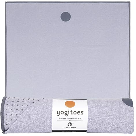 Yogitoes Serviette de Tapis de Yoga légère en Microfibre à séchage Rapide, Technologie antidérapante antidérapante, Utilisation pour Le Yoga Chaud, Vinyasa et Power, 180 cm, Lavande