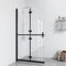 Susany Foldable Walk-in Shower Wall with Double Handles Fold Shower Door Shower Screen Bathroom Washroom Folding Screen Partition Enclosure Cubicle Walls Surrounds Transparent ESG Glass 80x190 cm