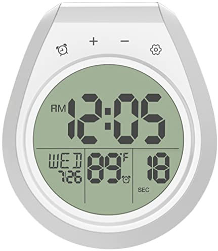 FOMIYES Digitaler Wanduhr Für Bad Batteriebetrieben Mit Kalenderanzeige Monat Und Datum Für Badezimmer Und Küche Bruchsicheres Display