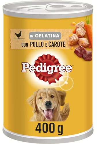 Pedigree Huhn und Karotten in Gelee, Nassfutter für Hunde, 24 Dosen à 400 g
