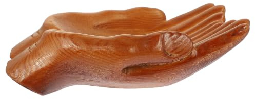 Cabilock Bol à Main En Bois Sculpté Organisateur De Bijoux à La Main Porte-anneaux à La Plateau à Bijoux En Bois Vide-poches En Décor En Flotté Porte- Bracelet Pendentif