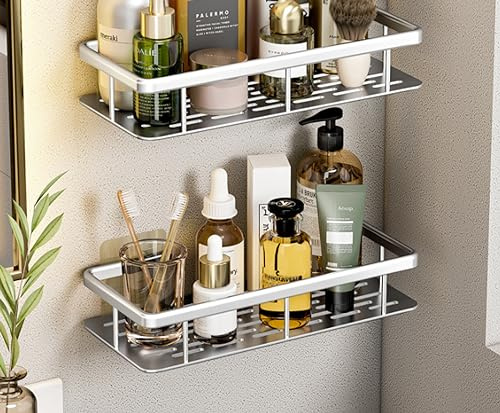 Storage Shelves, Bathroom washbasin Storage, Double Patch Square Basket-