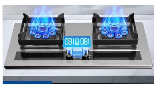 Pratique Cuisiniere Gaz - Gaziniere, Cuisinière À Gaz Encastrable En Verre Trempé, Brûleurs À Double Gamme Faciles À Nettoyer, Réchaud À Gaz Bi-combustible Gaz De Pétrole Liquéfié/gaz Naturel (Color