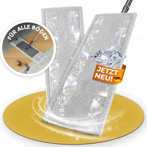 Wischmopp Bezug für alle Böden - Bodenwischer, Wischbezug von WOWtowelz – 40 cm Variante - 2er Set