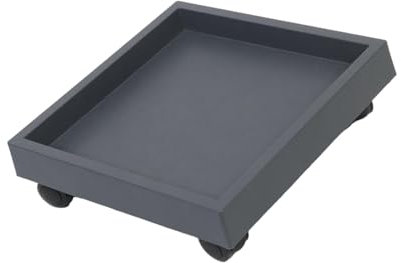 JISADER Support à roulettes pour Pots de Fleurs, Chariot à Jardinière Mobile pour Utilisation Intérieure et Extérieure, Gris