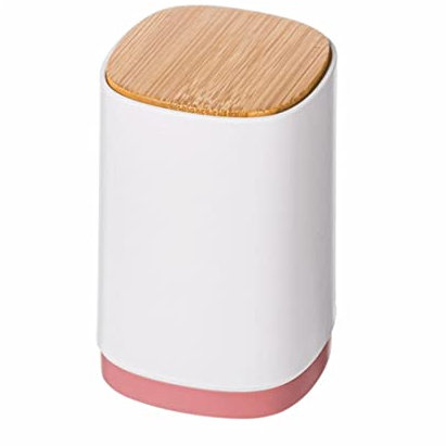 Dispensador de palillos de dientes Soporte for palillos de dientes tipo empuje, dispensador de mondadientes portátil, compartimento dispensador reutilizable, estuche for palillos de dientes Chic(Rosso