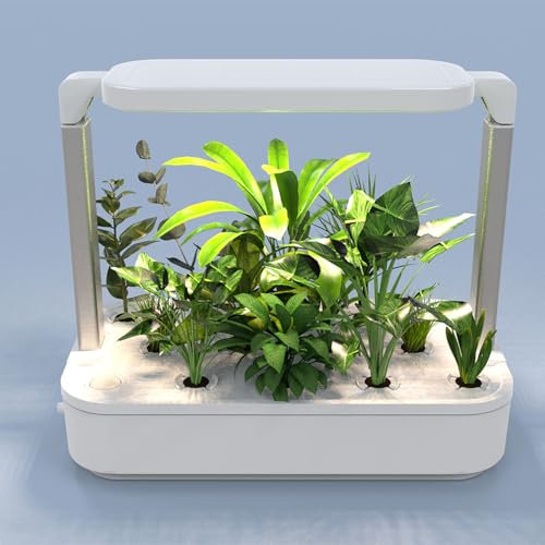 Rysa Light Sistema di coltivazione idroponica da giardino con 12 cialde, luce LED da 24 W, serbatoio dell'acqua da 6,5 l, sistema a pompa, timer automatico, kit da giardino intelligente per coltivare