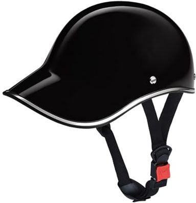 Halbschalenhelm, Baseballkappenhelm Mit ECE Zulassungiber, Brain-Cap Halbschale Helm, Jet-Helm Scooter-Helm Retro Motorradhelm Für Herren Damen Cruiser Chopper Biker Moped