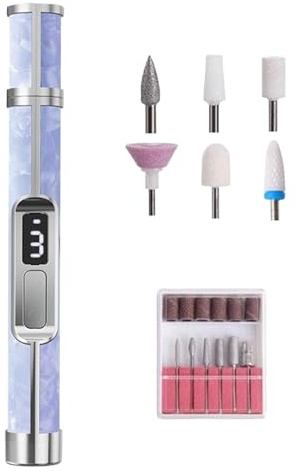 Kabellose Nagelfräse | Tragbarer 3-Geschwindigkeit Schleifer | Kompaktes Schleifgerät Für Maniküre Und Pediküre | Zum Schneiden Formen Und Pflegen Von Fingernägeln Zehennägeln Nagelhaut Für Manikü