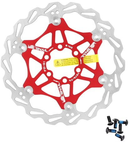 Rotor de bicicleta Disco de freno flotante de 160mm Compatible Shimano/SRAM | montaje estándar de 6 tornillos, acero inoxidable, incluye 6 tornillos Ideal para MTB, carretera, gravel y E-bike