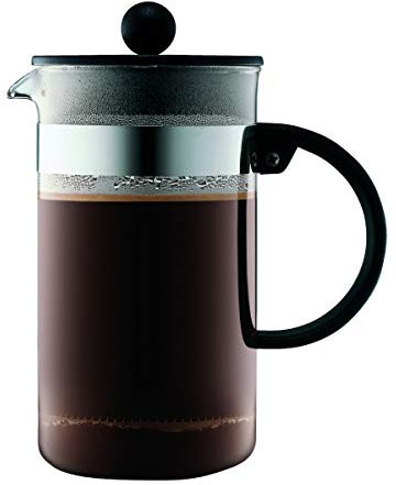 Bodum 1578-01 bistroNOUVEAU Kaffeebereiter (French Press System, Spülmaschinengeeignet), 1,0 liters schwarz