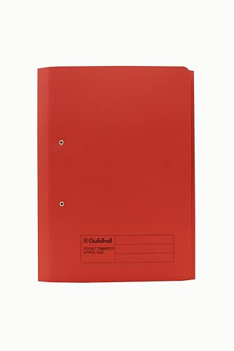 Exacompta - Ref. 211/9065Z – Guildhall – Spiralmappe 325 x 357 mm, 315 g/m², schweres Manilla, A4 und Kanzleipapier, rechte Tasche, Blauer Engel zertifiziert – Rot, 25 Stück