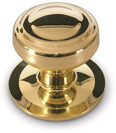 Anzapack 812459h – Bouton pour porte d'entrée fait au tour en laiton doré