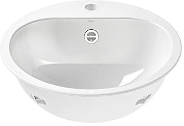 Alape˘ Einbaubecken, mit antibakterieller Oberfläche, rund, mit Überlauf, weiß