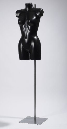 Colore Nero Donna Lingerie/ Swimwear Fashion Manichino Busto completo con piattaforma di in metallolo