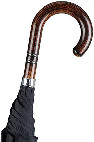 Gastrock Regenschirm Stützschirm Herrenschirm Akazie ombré geflammt