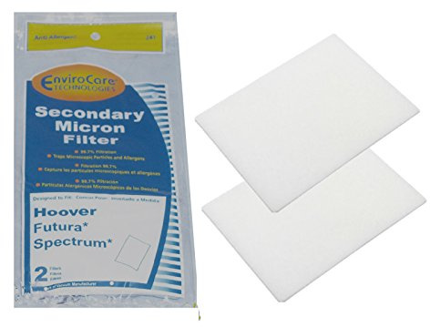 EnviroCare 1 Set Hoover #38765009 Secondary Filter Futura Spectrum Canister Vacuum