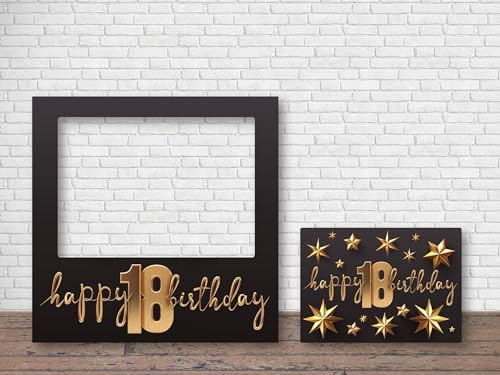 Photocall Feliz 18 Cumpleaños 100x100 cm | Regalo Original y Económico | Ideas para Obsequios Personalizados