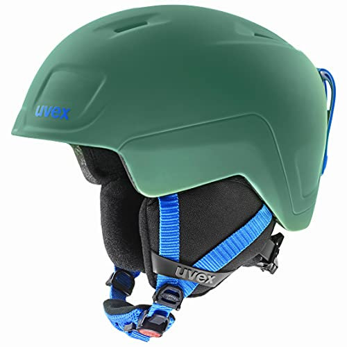 uvex heyya pro - extrem Leichter, sicherer Skihelm mit individueller Größeneinstellung für Kinder - Green-Blue matt - 51-55 cm