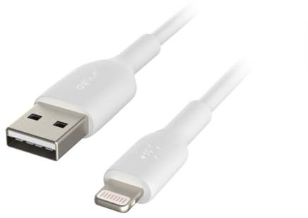 Belkin Lightning-Kabel (Boost Charge Lightning-/USB-Kabel für iPhone, iPad, AirPods) MFi-zertifiziertes iPhone-Ladekabel (Weiß, 2 m)