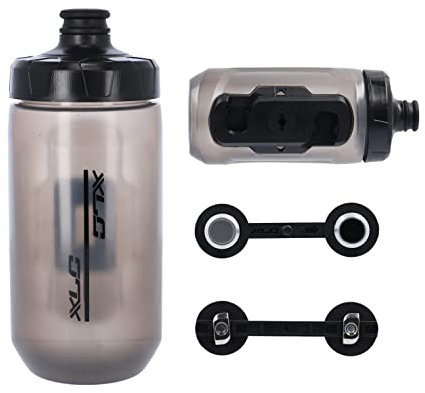 XLC Fahrrad Trinkflasche Fidlock Set WB-K07 mit Halterung, Adapter und Trinkflasche, 450ml