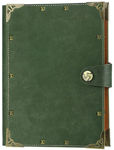 Carnet de voyage Carnet de Notes A5 en cuir à Spirales Rechargeable, papier sans acide excellente idée cadeau 90 feuillespapier vierge+20 feuilles papier à dessin