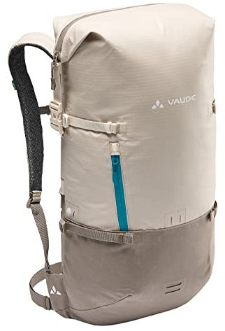 VAUDE Cityrucksack CityGo beige 23 L, wasserdichter Rucksack Damen & Herren, leichter Daypack für Städtetrips mit Laptop-Fach, Rolltop Rucksack ideal für den urbanen Alltag