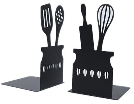 LdawyDE Buchstütze, 2 Stück Buchstützen Metall Bücherstützen Buchhalter Desktop Bücherregal Kinder Schreibtisch Bookends Block Bücherständer Schwarz